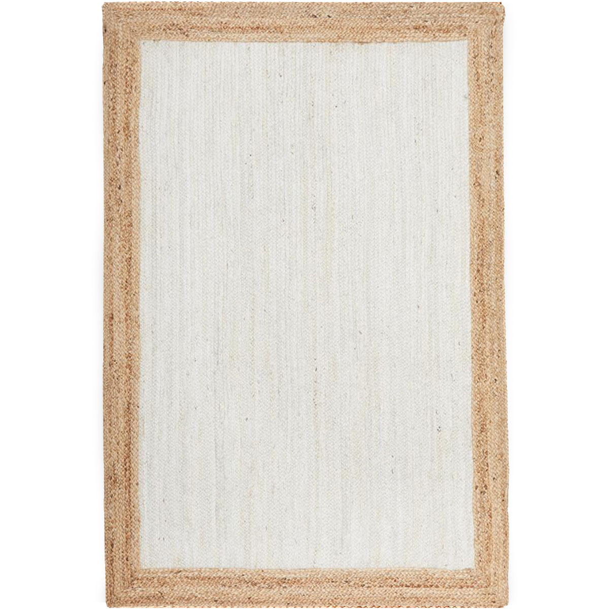 Stunning Hand Braided Jute Rug with 4x6 Ivory Rug