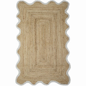 Scalloped Rug - Hand Braided Jute Rug | Best Area Rug 2026