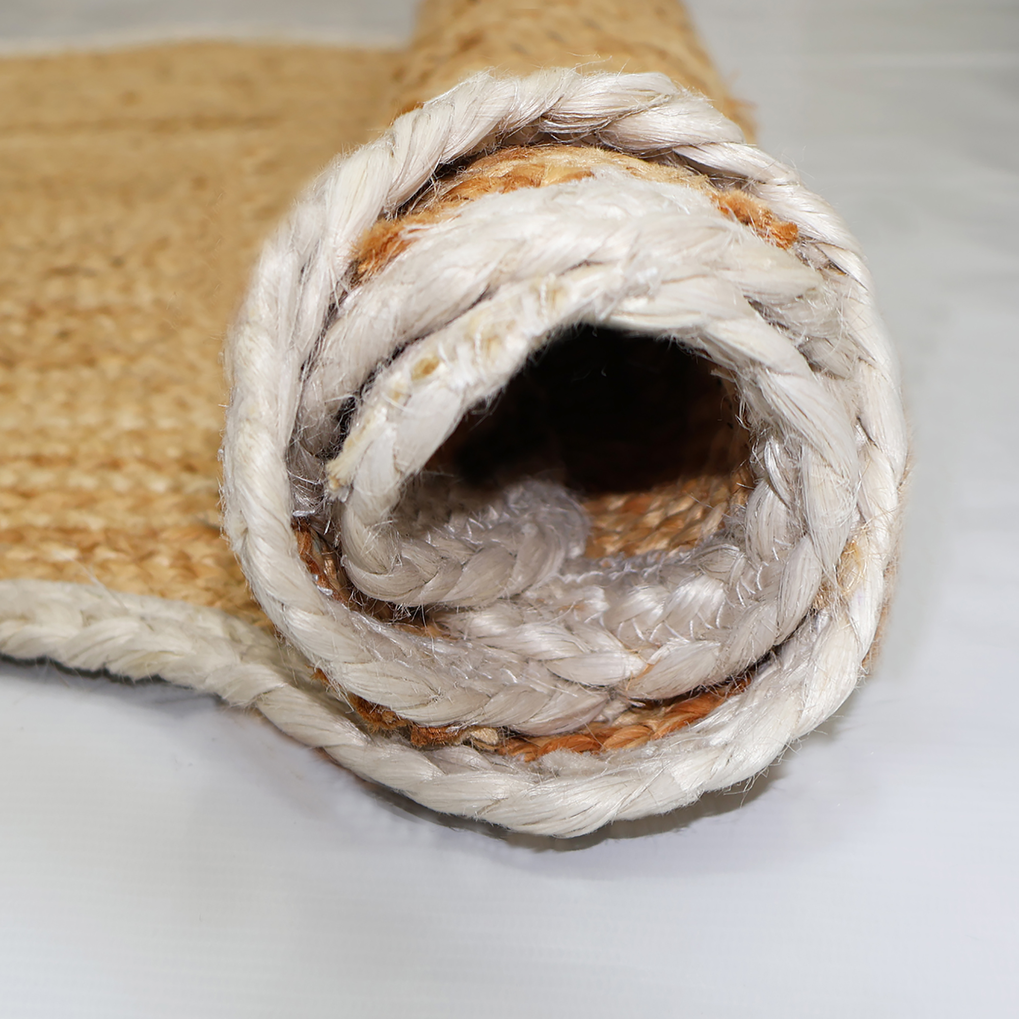 Jute Scallop Area Rug | White & Beige Hand Braided Boho Décor Rug | Best Trendy Rug 2026 - Image 6