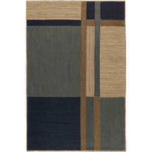 jute rugs for living room | Colorblock Hand Braided Jute Rug