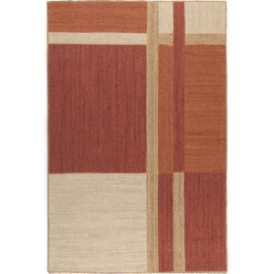 Exquisite Hand Braided Jute Rug: Terracotta 8x10 Area Rug