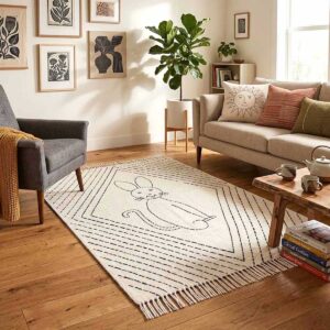 kantha cotton rug