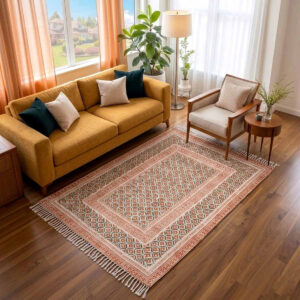 hand block printed rug