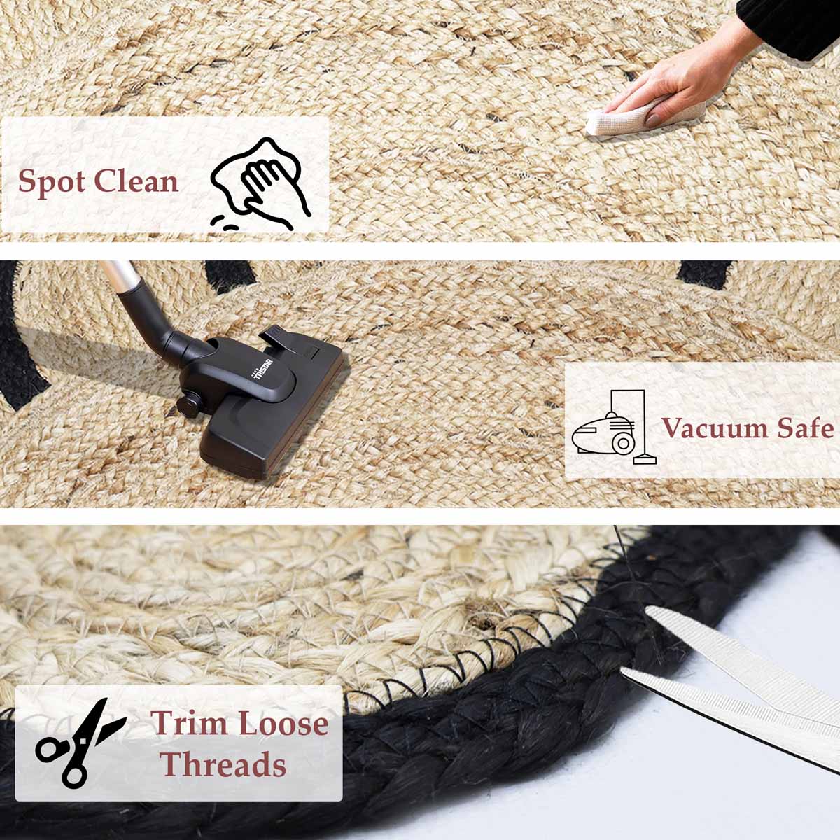 Hand Braided Round Jute Area Rugs - Image 6