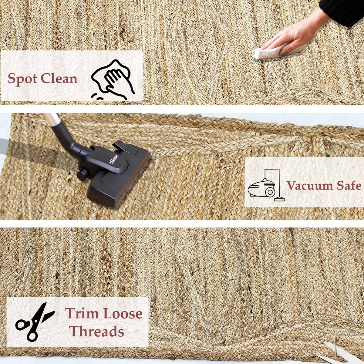 Hand Braided Natural Jute Area Rugs - Image 6