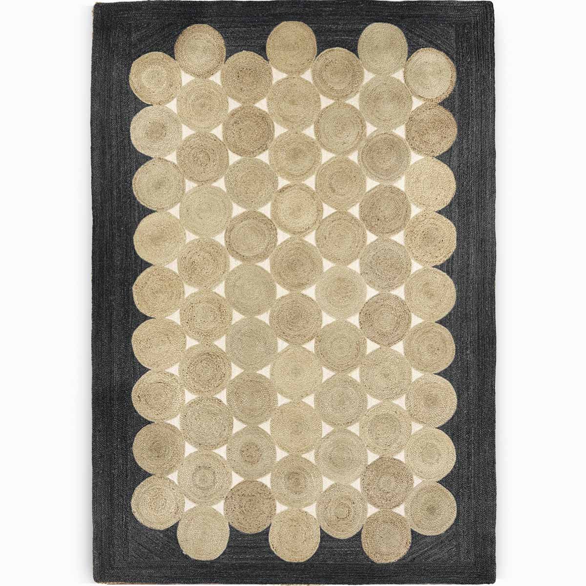 Designer Black Hand Braided Jute Area Rug - Image 2