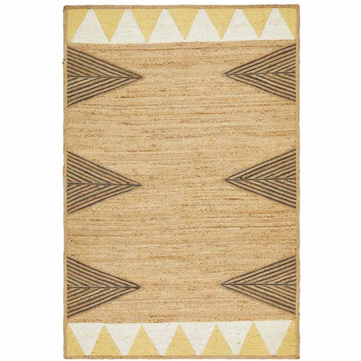 Designer Hand Braided Yellow Jute Area Rug - Image 2