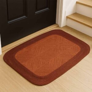 Red Hand Braided Bordered Jute Rug - 6x9 Rug